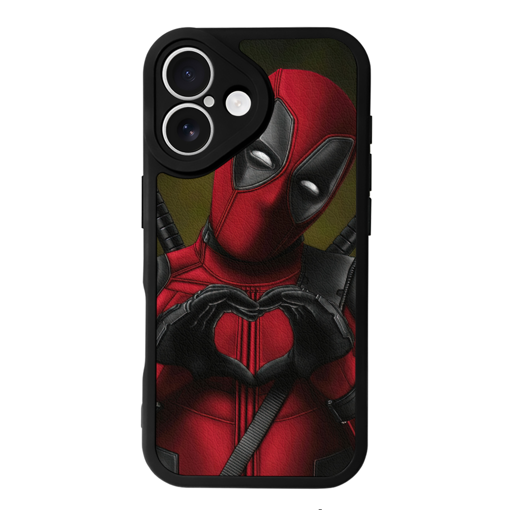 （画像用） Deadpool デッドプール 【iPhone 16シリーズ対応】シリコンスマホケース（レザー調） 材質：シリコン